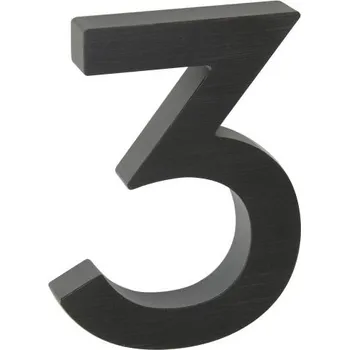 Domovní číslo Domovní číslo 3", RN.100LV, broušené, černá"