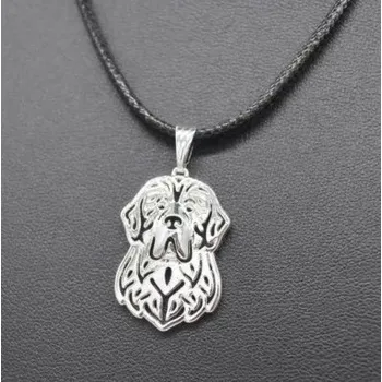 Náhrdelník NOVOFUNDLANSKÝ PES hlava č. 1 - náhrdelník s přívěskem - stříbrný 1ks ŠP/JS