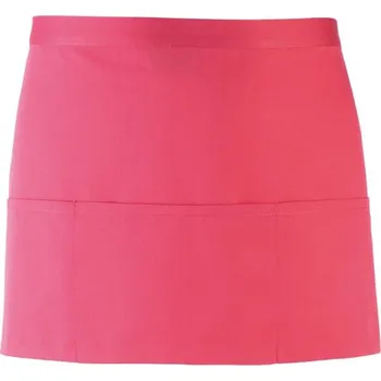 Kuchyňská zástěra Premier Krátká zástěra do pasu s kapsou Colours PR155 Velikost: uni, Barva: fuchsia red