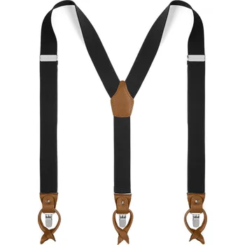 Kšandy Široké černé konvertibilní šle - Trendhim