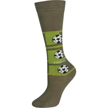 Dětské podkolenky Trepon Fotbik, khaki (dětské podkolenky se sportovním vzorem kopačáků)