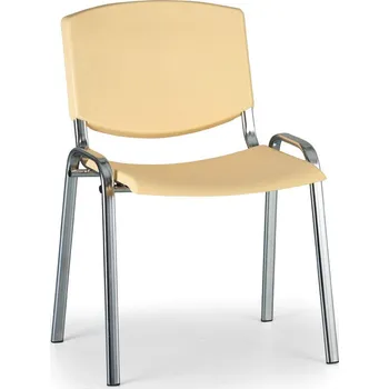 Jednací židle Konferenční židle Design - chromované nohy, žlutá