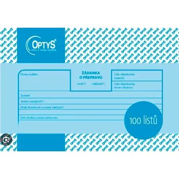 Optys OPTIS - 1176 žádanka o přepravu A6 nepropisovací