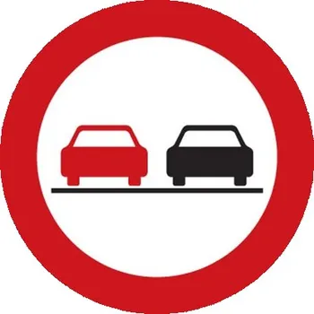 Dopravní značka VakoShop Dopravní značka B21a - Zákaz předjíždění - Standardní kruh 700mm