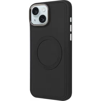 Pouzdro na mobilní telefon Odolný silikonový kryt s MagSafe pro iPhone 15 Plus - černý