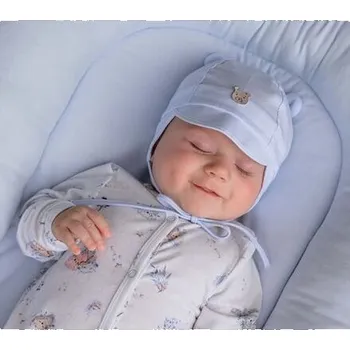 Kojenecká čepice letní zavazovací čepička z organické bavlny Jamiks Marko velikost 42