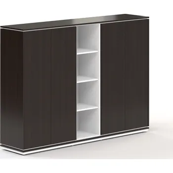 Šatní skříň Vysoká skříň Creator 202,2 x 44,5 x 150,7 cm, bílá / wenge