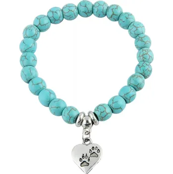 Náramek Náramek s přívěskem srdce s tlapkami