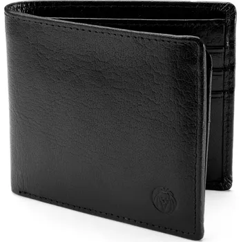 Peněženka Černá kožená peněženka California Bifold - Lucleon