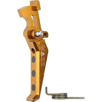 Airsoft MAXX Model CNC spoušť Advanced (style E) pro M4 - žlutá
