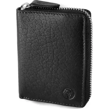 Obal na doklad Černé kožené pouzdro na karty RFID Montreal - Lucleon