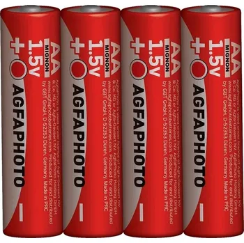 Článková baterie Zinková baterie AgfaPhoto R06/AA, 1,5 V, 4 ks, zinková