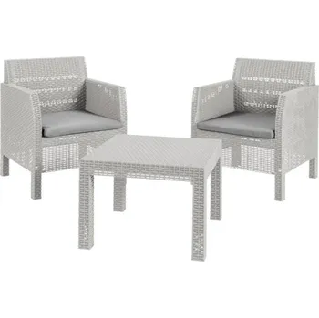 Zahradní sestava Zahradní set dvoumístná MATILDE světle šedá