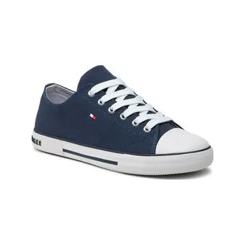 Dámské tenisky Plátěnky Tommy Hilfiger Low Cut Lace-Up Sneaker T3X4-32207-0890 S Tmavomodrá 40