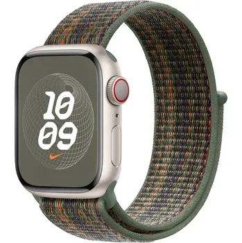 Příslušenství k chytrým hodinkám Nylonový řemínek pro Apple Watch 42/44/45/46/49mm Barevná varianta: Tmavězeleno-oranžová