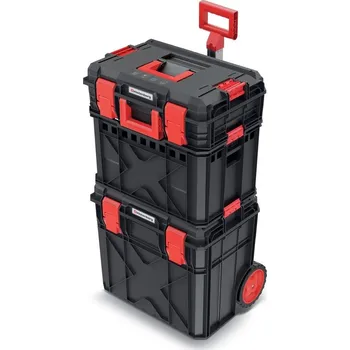 Sada kufrů A s kolečky, 54,6 × 38 × 97 cm, černá