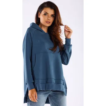 Dámská mikina Oversized mikina M280 Barva: Modrá, Velikost: S/M