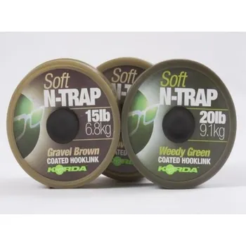 KORDA - Ztužená šňůrka N-Trap 9,1kg/20m GRAVEL BROWN