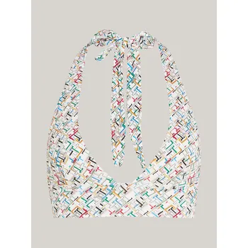 Dámské plavky Dámská plavková podprsenka UW0UW05270 0F9 ecru s potiskem - Tommy Hilfiger S