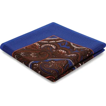 Kravata Elegio | Oboustranný hedvábný kapesníček do saka s&nbsp;hnědým květinovým vzorem - Trendhim