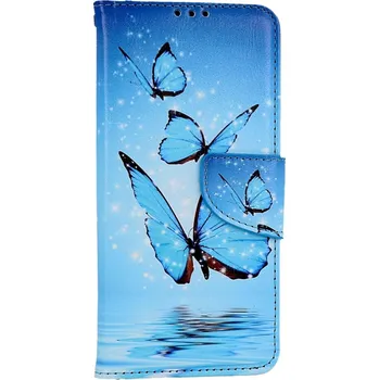 Pouzdro na mobilní telefon Pouzdro Xiaomi Redmi Note 12S knížkové Modří motýlci (kryt neboli obal na Xiaomi Redmi Note 12S)