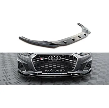 Karosérie Maxton Design spoiler pod přední nárazník pro Audi S5 F5 FL, černý lesklý plast ABS