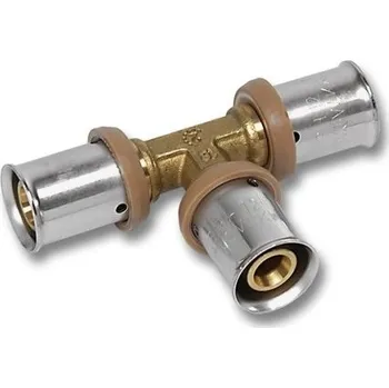 Fitinka Sanha 3FIT-PRESS 25130 T-kus 26x26x20mm, redukovaný, s konci na vnější lisování, topení, bronz