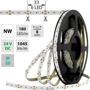 LED páska LED pásek McLED 24V neutrální bílá š=8mm IP20 12W/m 180LED/m SMD2216 ML-126.734.60.0