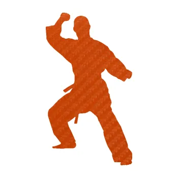 Polep vozidla Karate 014 pravá (54 - 3D karbon oranžový) SAMOLEPKA NA AUTO, NÁLEPKA, FÓLIE, POLEP, TUNING, VLASTNÍ TEXT, TISK, AUTOSAMOLEPKY.cz, POLEPY, OBRÁZEK, LOGO, 3D STICKERS