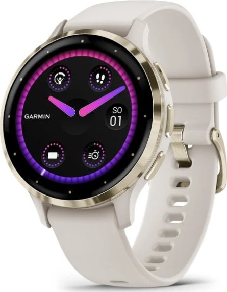 Garmin Venu 3S - 41 mm, Cream Gold / Ivory, Silicone Band 010-02785-04 + možnost výměny do 90 dní