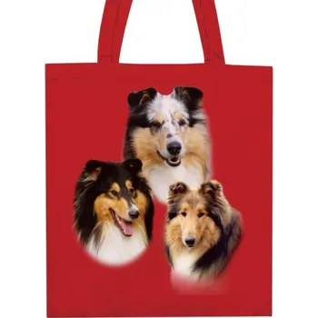 Nákupní taška Nákupní taška unisex s potiskem Dlouhosrstá kolie