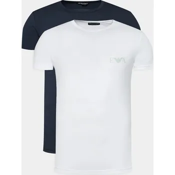 Oblečení a móda Pánské tričko 2Pack 111670 4R715 bílé/tm. modré - Emporio Armani XL