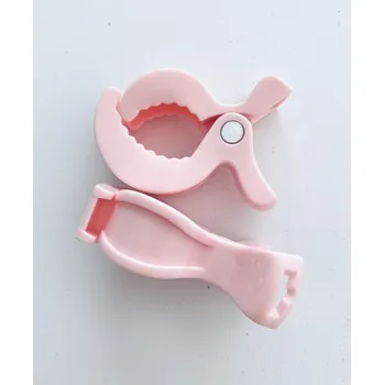 Klip na kočárek růžový světlý