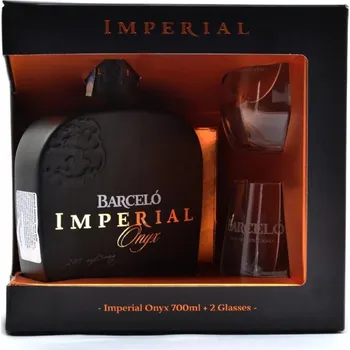 Rum Barcelo Imperial Onyx 0,7l 38%+2skla GB