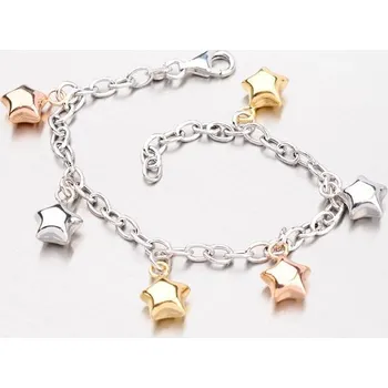 Náramek Dámský náramek stříbro 925 hvězdičkami 92003043-46-SLX délka 20 cm