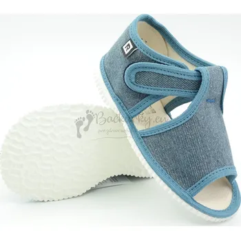 Chlapecké bačkory Dětské pantofle RAK 100014 - Džínovina - vel. 17
