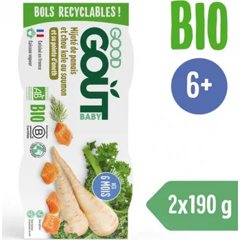 Good Gout BIO Losos s kapustou a pastinákem (2x190 g)
