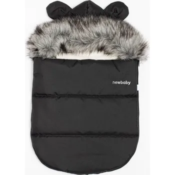 Fusak Luxusní zimní fusak s kapucí s oušky New Baby Alex Fleece black