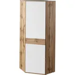 Rohová skříň TYP 3, dub wotan/bílá, CYRIL