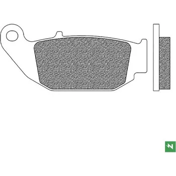Brzda pro motocykl brzdové destičky, NEWFREN (směs ROAD TOURING ORGANIC) 2 ks v balení FD0502BT