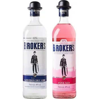 Gin Broker's London Dry Gin 40,0% 0,7 l + Broker's Pink Gin 40,0% 0,7 l (set)