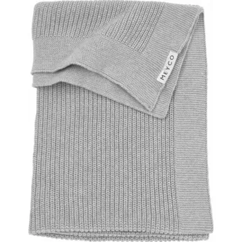 Kočárek Meyco deka do kočárku/kolébky Rib 75x100 cm grey melange