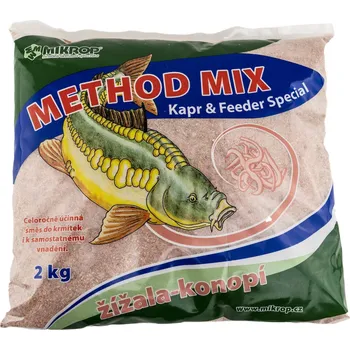 Krmivo pro rybičky Mikrop Method Mix - Žížala/konopí