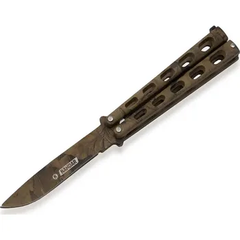Pracovní nůž Nůž motýlek nýtovaný maskovaný camo děrovaný Kandar N-94