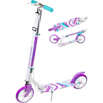 Koloběžka Skládací koloběžka Raven Zea White/Violet ABEC9 200mm s ruční brzdou