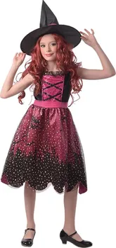 Karnevalový kostým Sparkys Kostým čarodějnice růžový/černý 130-140 cm