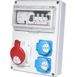 Zásuvková skříň ETI EDS8 RCD 2/1 16 B IP54 2x230V 1x400V/16A/5p 001105411 (EDS8 RCD 2-2/1-5 16)