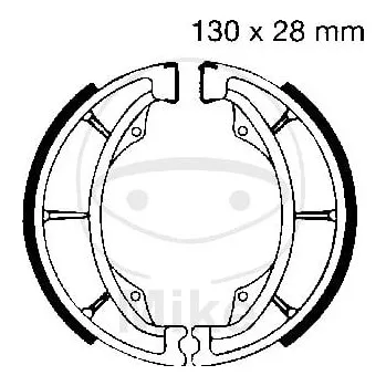 Brzda pro motocykl BRZDOVÉ ČELISTI S DRÁŽKAMI KAWASAKI KX 250 1974-1974