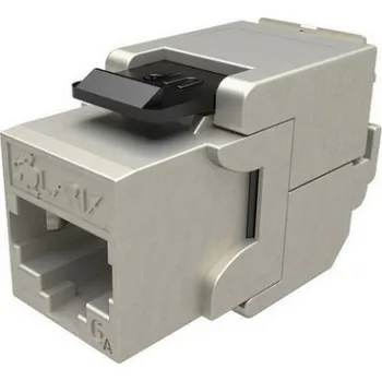 vypínač Konektor keystone Solarix SXKJ-10G-STP-BK-SA Cat.6A STP RJ45