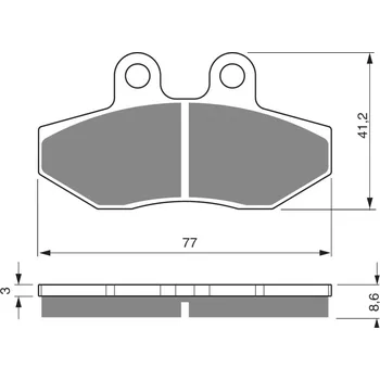 Brzdová destička Brzdové destičky GOLDFREN 266 S3 PIAGGIO/VESPA GTS 300 2008-2021